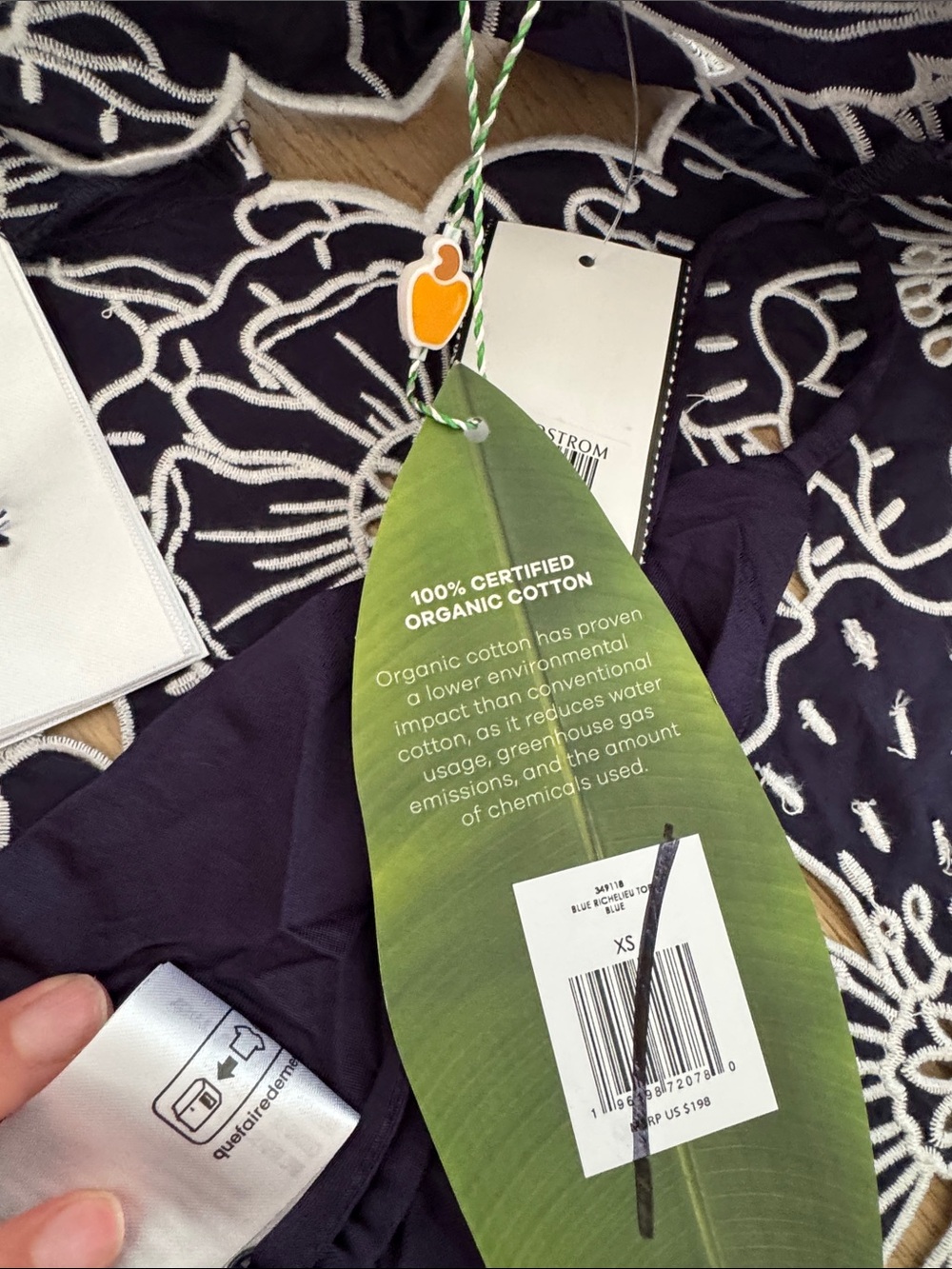Farm Rio • NWT $198US Blue Richelieu Top - Picture 9 of 10